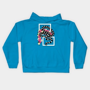 California Kingsnake Flowery - Emerald Model Kids Hoodie